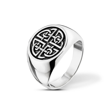 Серебряное кольцо Кельтский узел, чернение